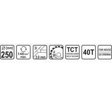 STHOR Disc circular 250 x 3 x 30, 40T, pentru lemn.. STHOR Disc circular 250 x 3 x 30, 40T, pentru lemn..